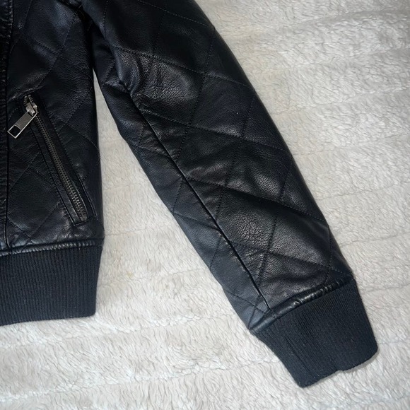 GUESS Faux Leather Quilted Bomber Jacket - Picture 4 of 12
